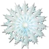 Pack Of 12 Christmas Winter White And Blue Dip-Dyed Snowflake 17"