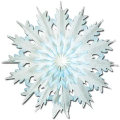 Pack Of 12 Christmas Winter White And Blue Dip-Dyed Snowflake 17"