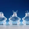 Pack Of 6 Icy Crystal Decorative Christmas Candy Bowls 6"