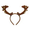 Pack Of 12 Reindeer Antler With Bells Christmas Bopper Headbands Costume Accessories