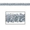 Pack Of 12 Shiny Metallic Silver Foil Tinsel 6-Ply Christmas Garlands 15' - Unlit