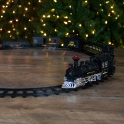 16Pc Battery Operated Lighted And Animated Classic Train Set With Sound