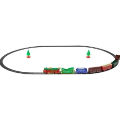23 Pc Battery Operated Lighted And Animated Classic Christmas Train Set With Oval Track