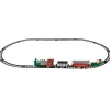 16 Pc Silver And Red Battery Operated Lighted And Animated Christmas Holiday Train Set With Sound