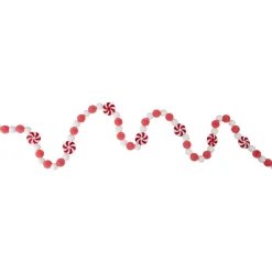 4' Peppermint Candy Beaded Christmas Garland - Unlit