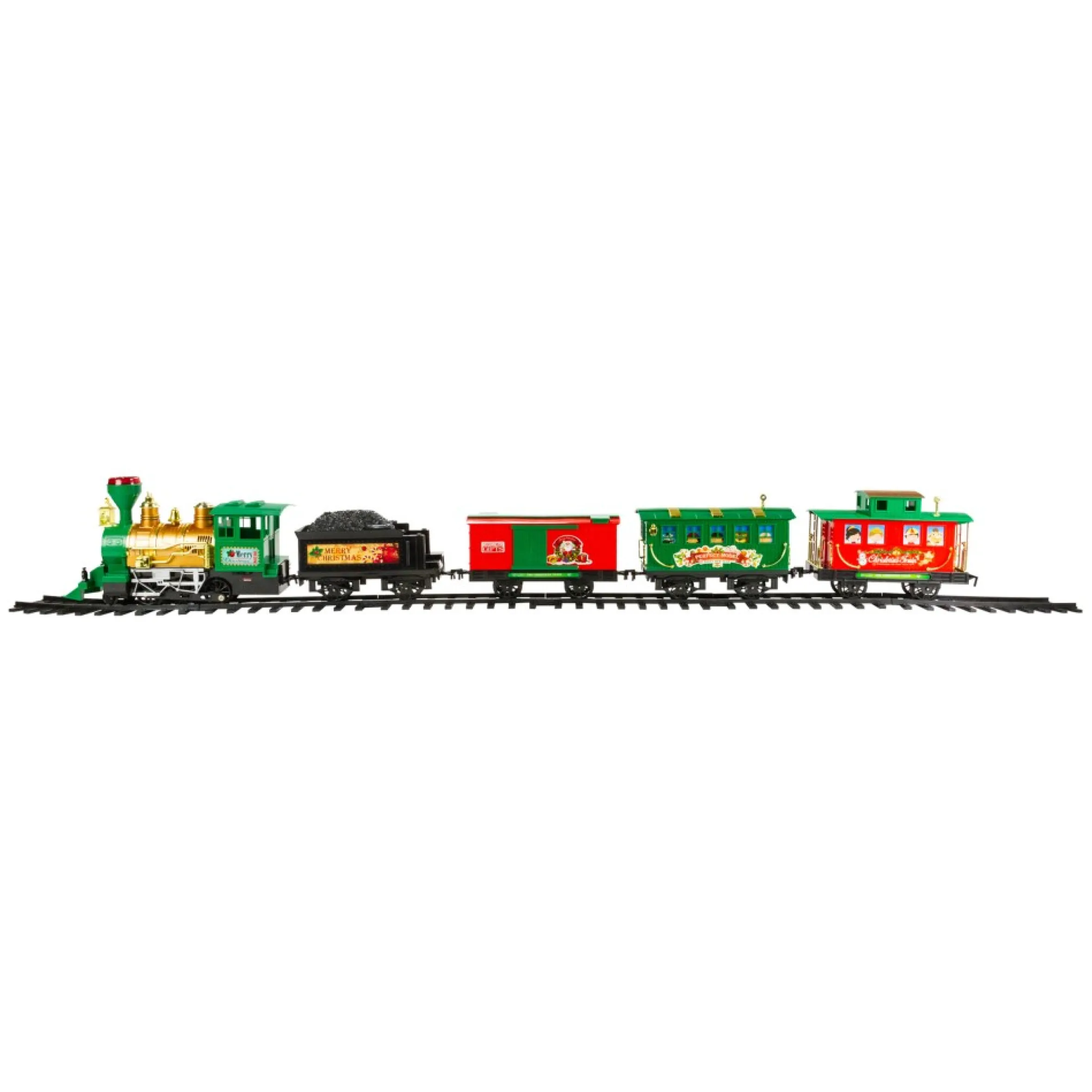 21-Piece Battery Operated Lighted & Animated Christmas Express Train Set With Sound