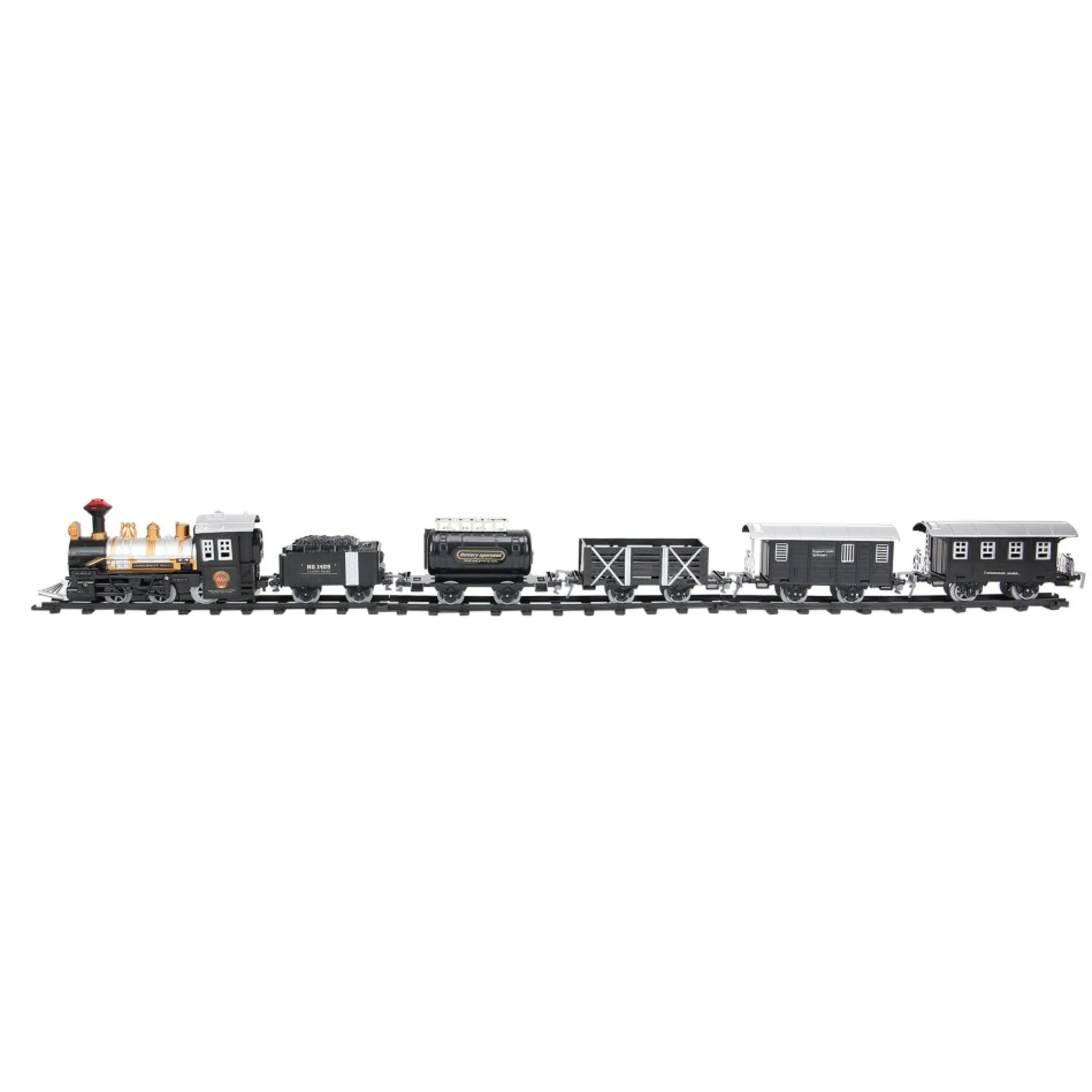 17-Piece Black Consummate Animated Classic Train Set