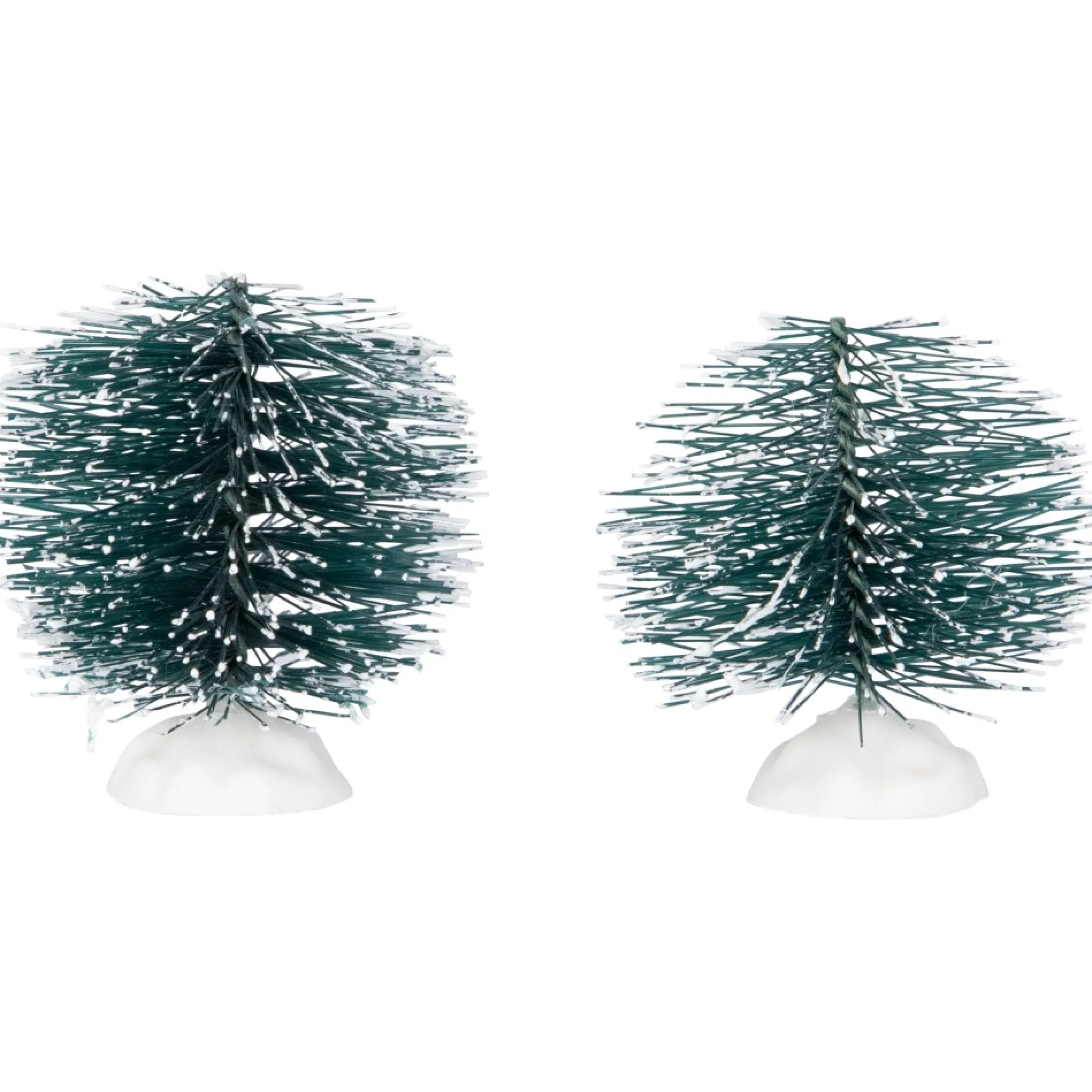 9-Piece Bottle Brush Pine Christmas Village Trees