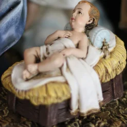 7-Piece Brown Joseph's Studio Nativity With Back Wall Christmas Table Top Decoration 12