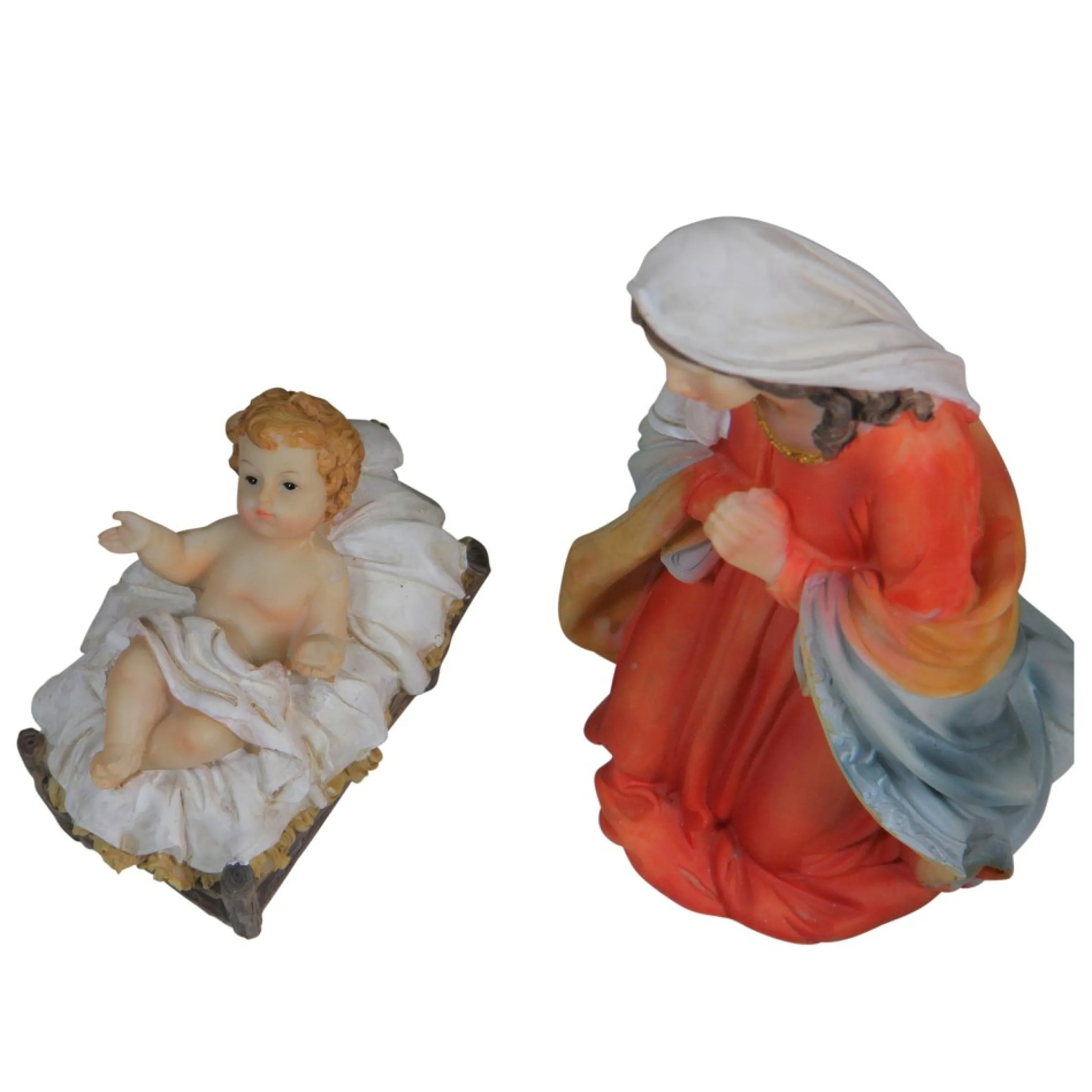 13-Piece Gray Traditional Religious Christmas Nativity Figurine With Stable 23.25"