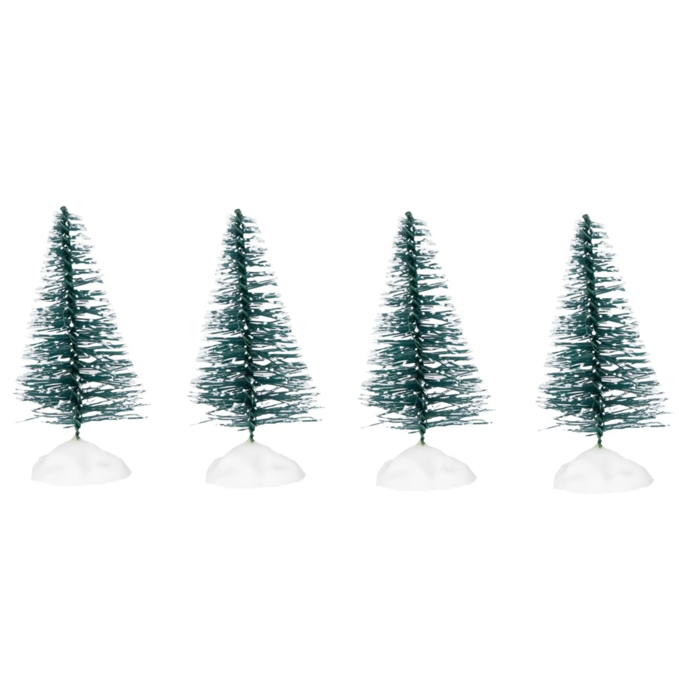 10-Piece Led Lighted Houses And Trees Christmas Village Display Set