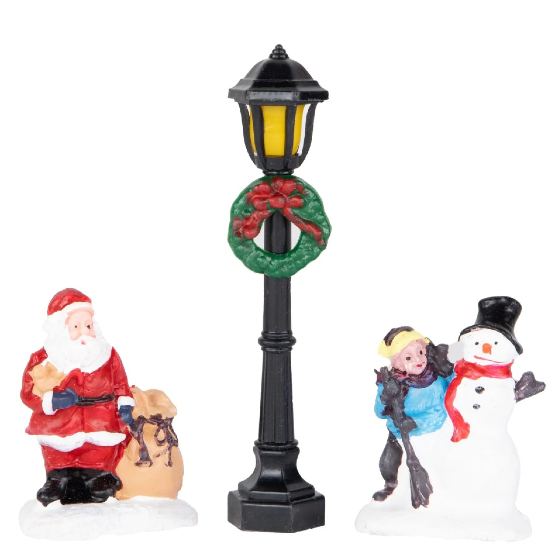 10-Piece Led Lighted Houses And Trees Christmas Village Display Set