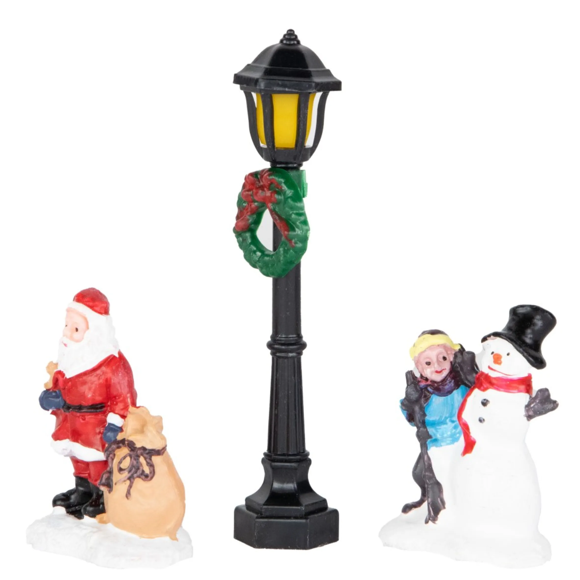 10-Piece Led Lighted Houses And Trees Christmas Village Display Set