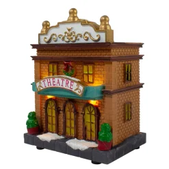 11-Piece Led Lighted Theater And Shops Christmas Village Display Set