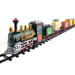 18-Piece Lighted And Animated Continental Express Train Set With Sound