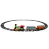 17-Piece Lighted And Animated Gold And Red Classic Model Train Set With Sound