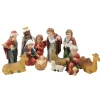 12-Piece Red And Beige Religious Children's First Christmas Nativity Set 8"