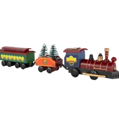 9-Piece Red Battery Operated Animated Christmas Train Set