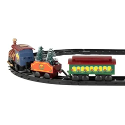 9-Piece Red Battery Operated Animated Christmas Train Set