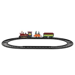 9-Piece Red Battery Operated Animated Christmas Train Set