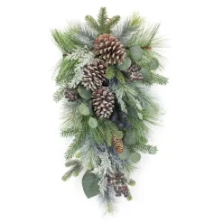 27" Pine And Berry With Eucalyptus Artificial Christmas Swag