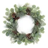 Pine And Eucalyptus Artificial Christmas Wreath, 25-Inch, Unlit