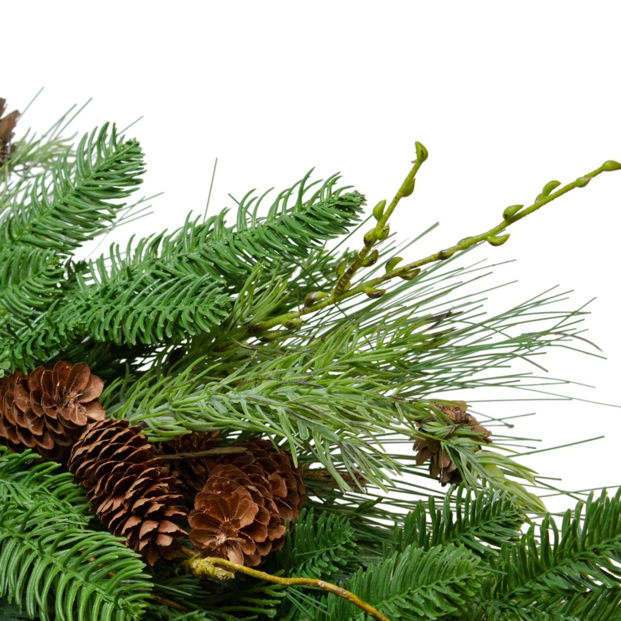 Pine Cone And Cedar Artificial Christmas Wreath - 32-Inch, Unlit
