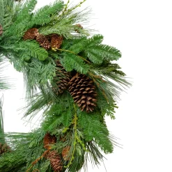 Pine Cone And Cedar Artificial Christmas Wreath - 32-Inch, Unlit