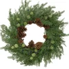 Pinecones And Blueberries Artificial Christmas Wreath, 28-Inch, Unlit