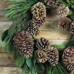 Pine Cones And Foliage Christmas Wreath - 28-Inch, Unlit