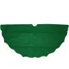 38" Pine Green Scalloped Edge Round Christmas Tree Skirt