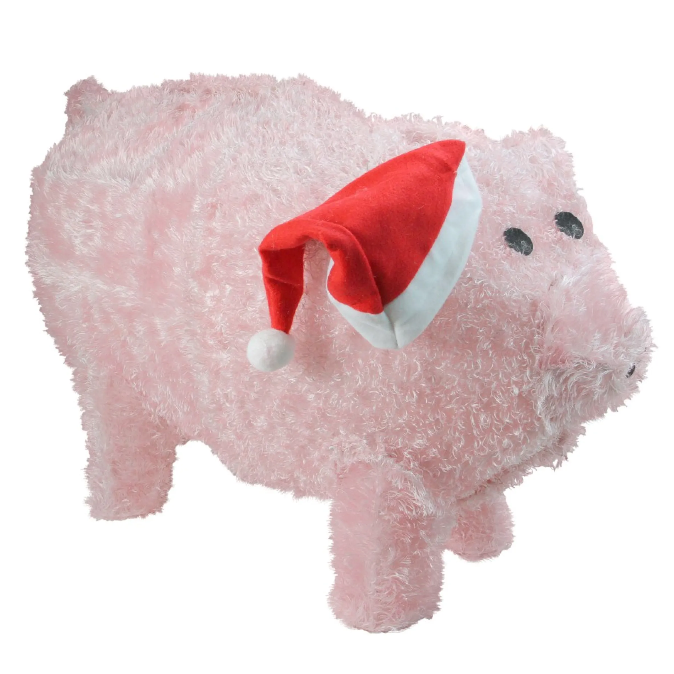 28" Pink And Red Led Lighted Pig Christmas Outdoor Decoration