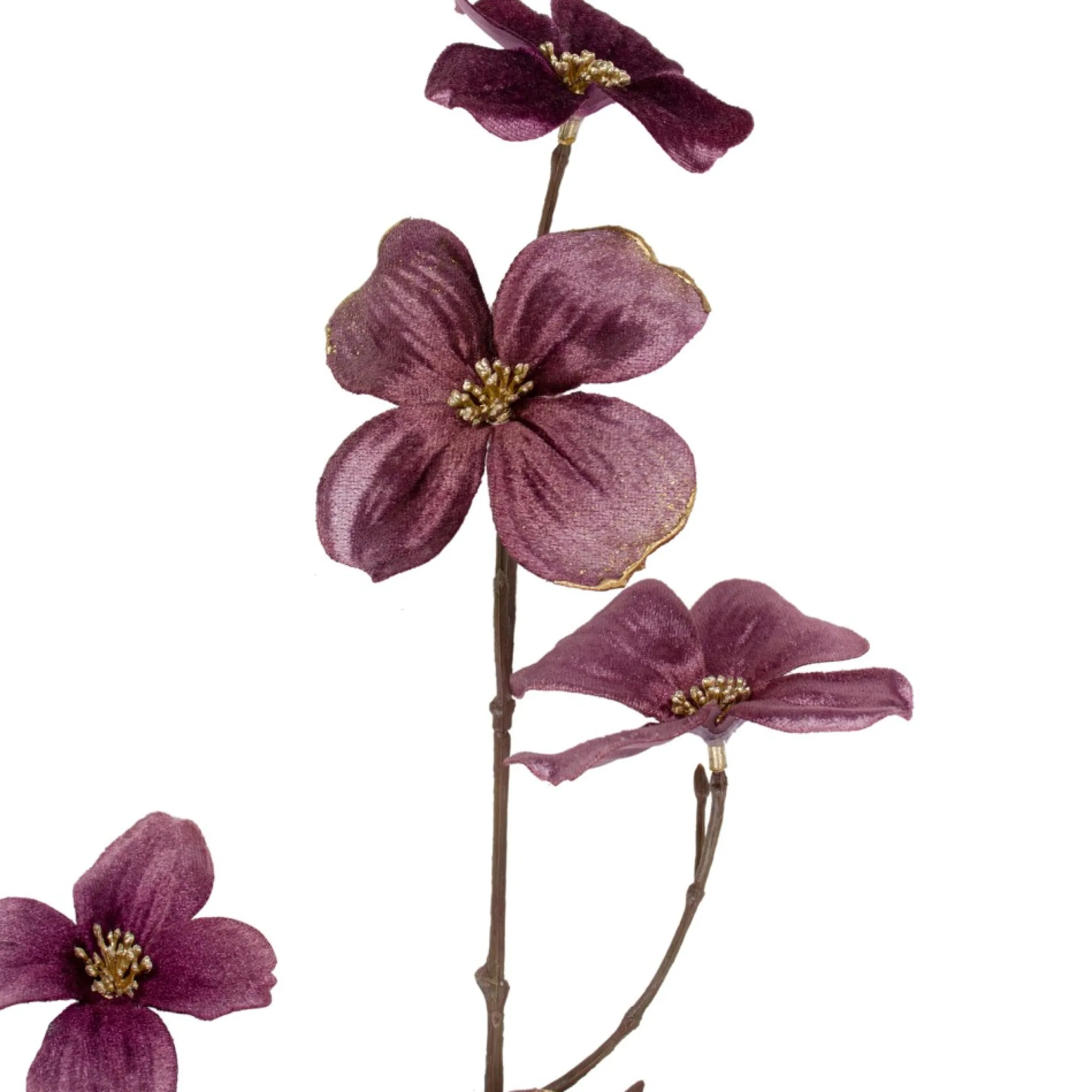 39" Pink Velvet Artificial Dogwood Floral Spray