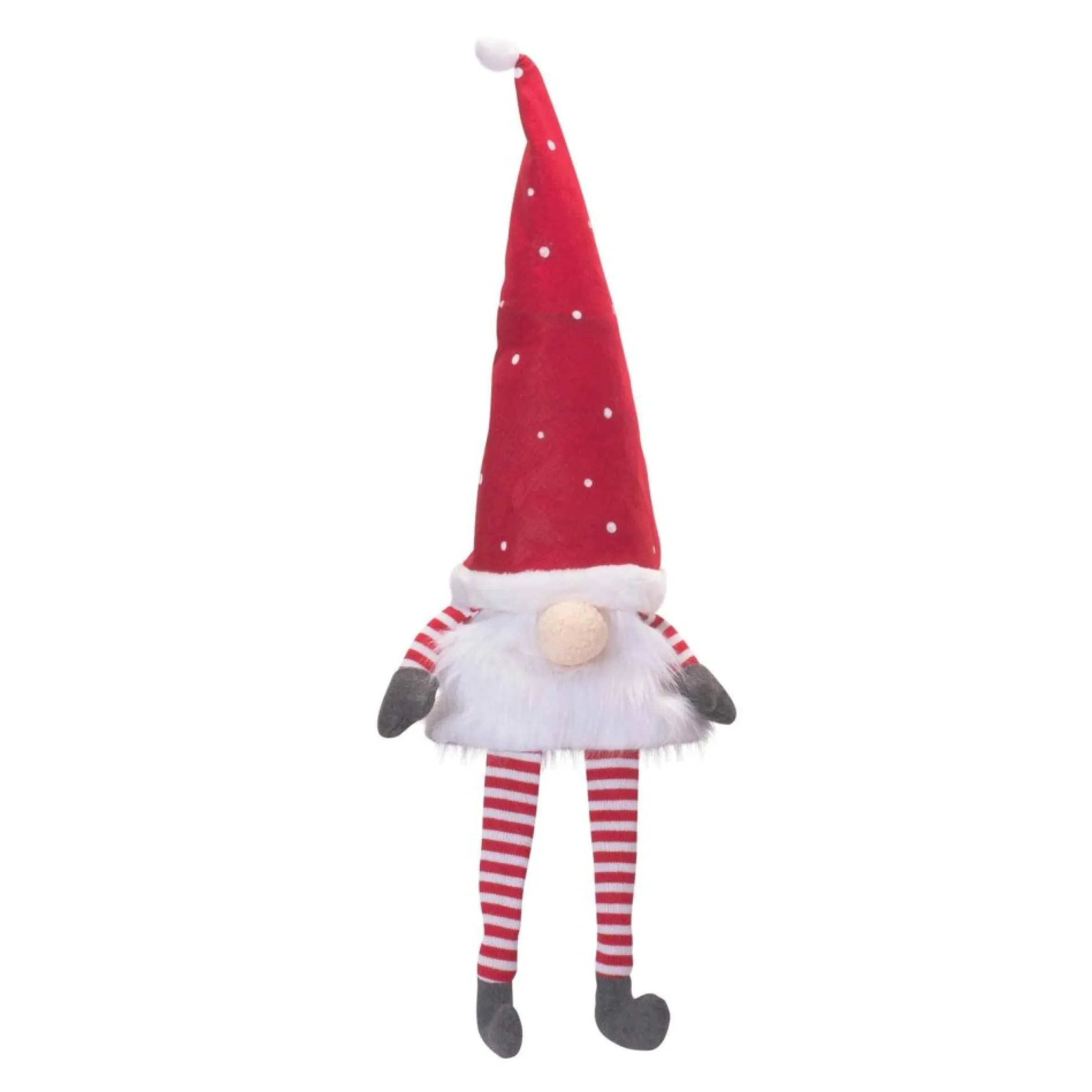 25" Plush Gnome Christmas Tree Topper, Unlit