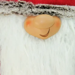 25.5" Plush Red And Gray Nordic Santa Christmas Gnome Tabletop Figure