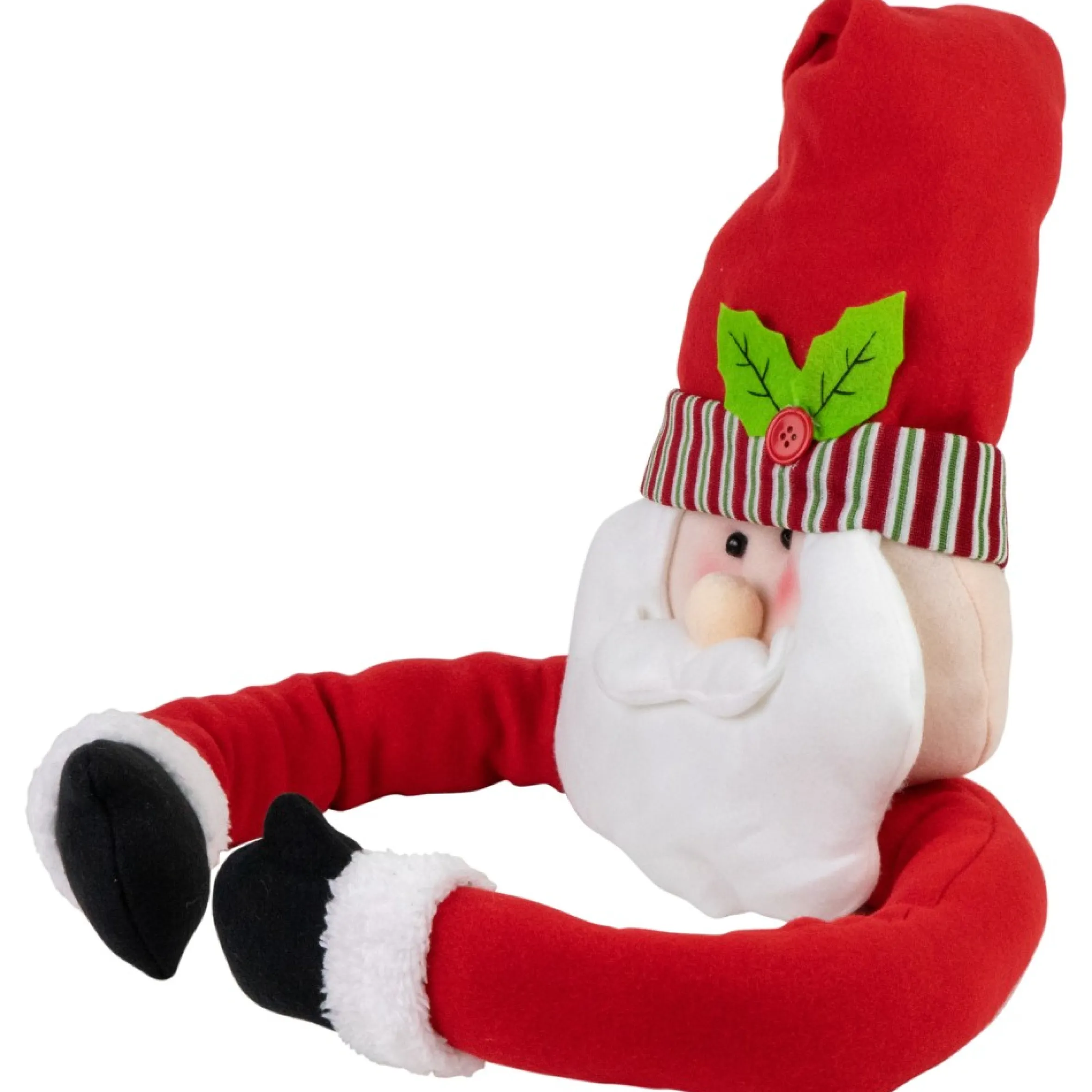 27" Plush Santa Claus Christmas Tree Topper, Unlit