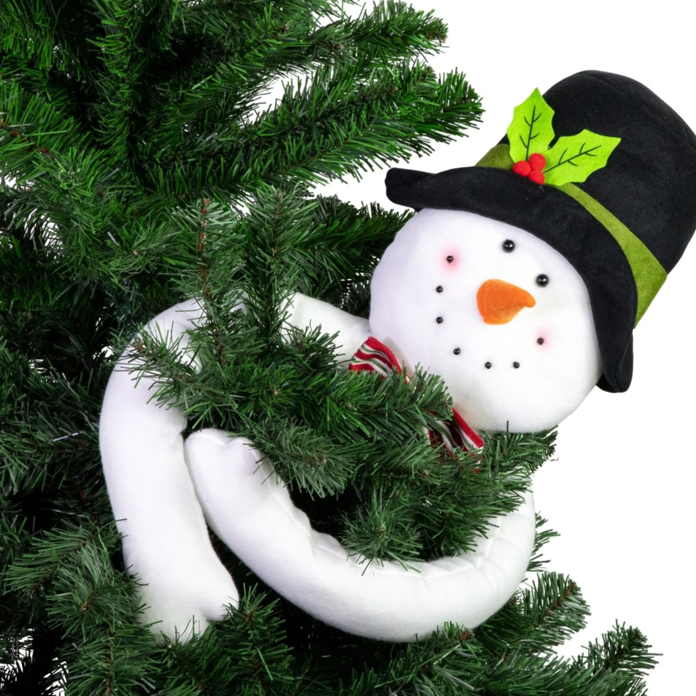 25" Plush Snowman Christmas Tree Topper, Unlit