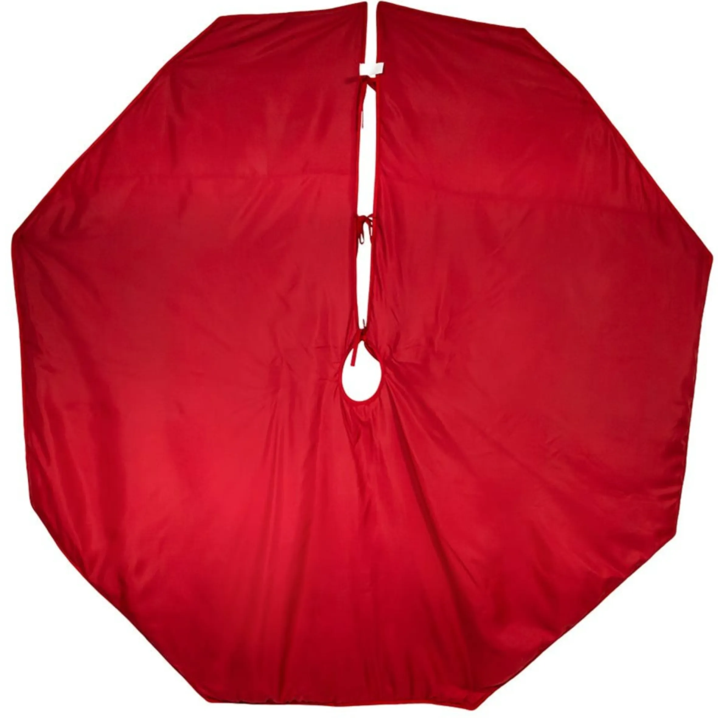 72" Poinsettia Gathered Border Christmas Tree Skirt