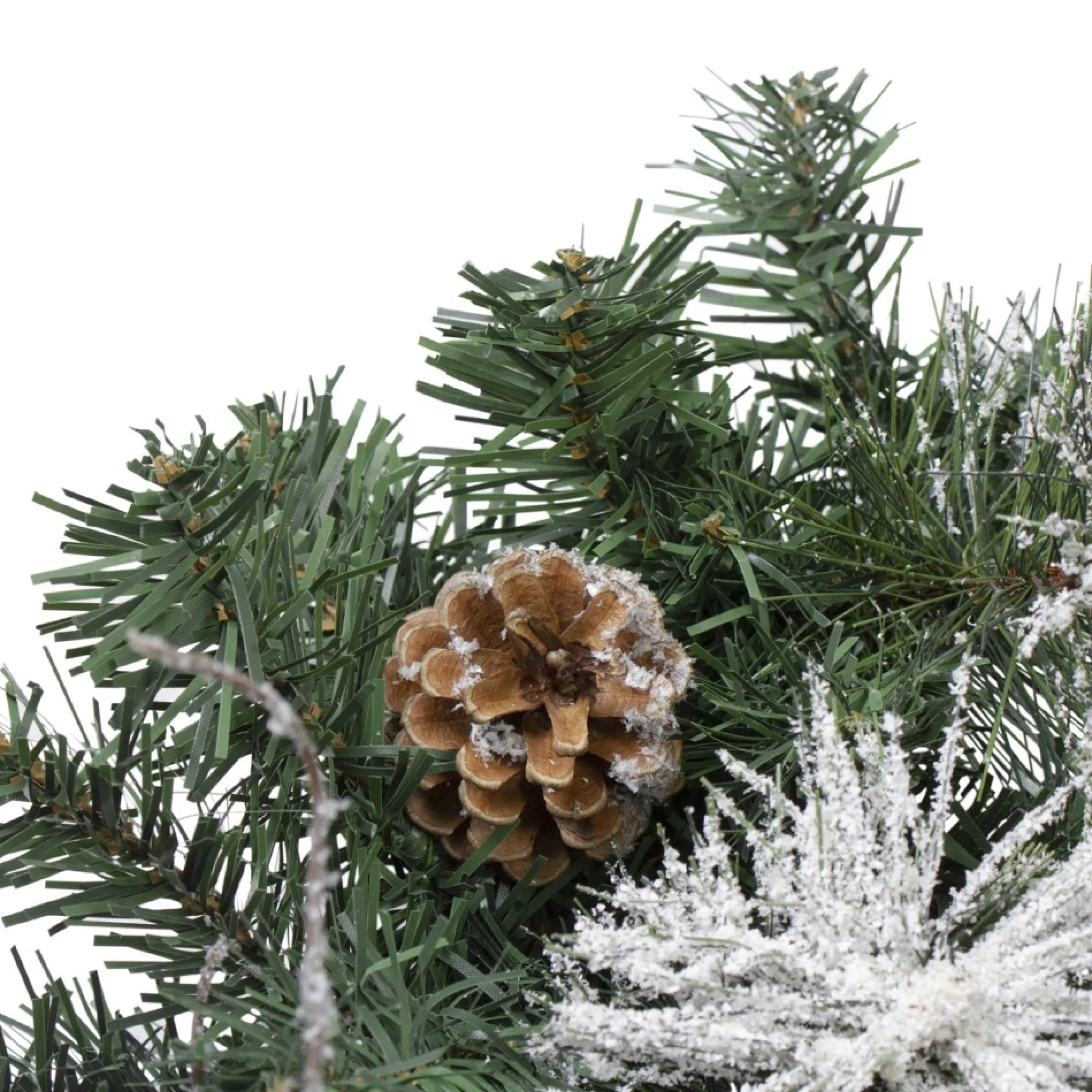26" Pre-Decorated Frosted Pinecone And Berry Artificial Christmas Swag, Unlit