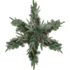 32" Pre-Lit Artificial Mixed Pine And Pine Cone Christmas Snowflake Wreath