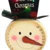 20" Pre-Lit Beige And Black Artificial Christmas Snowman Advent Calendar