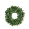 Pre-Lit Buffalo Fir Artificial Christmas Wreath - 24-Inch, Warm White Led Lights
