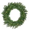 Pre-Lit Buffalo Fir Artificial Christmas Wreath - 30-Inch, Warm White Led Lights