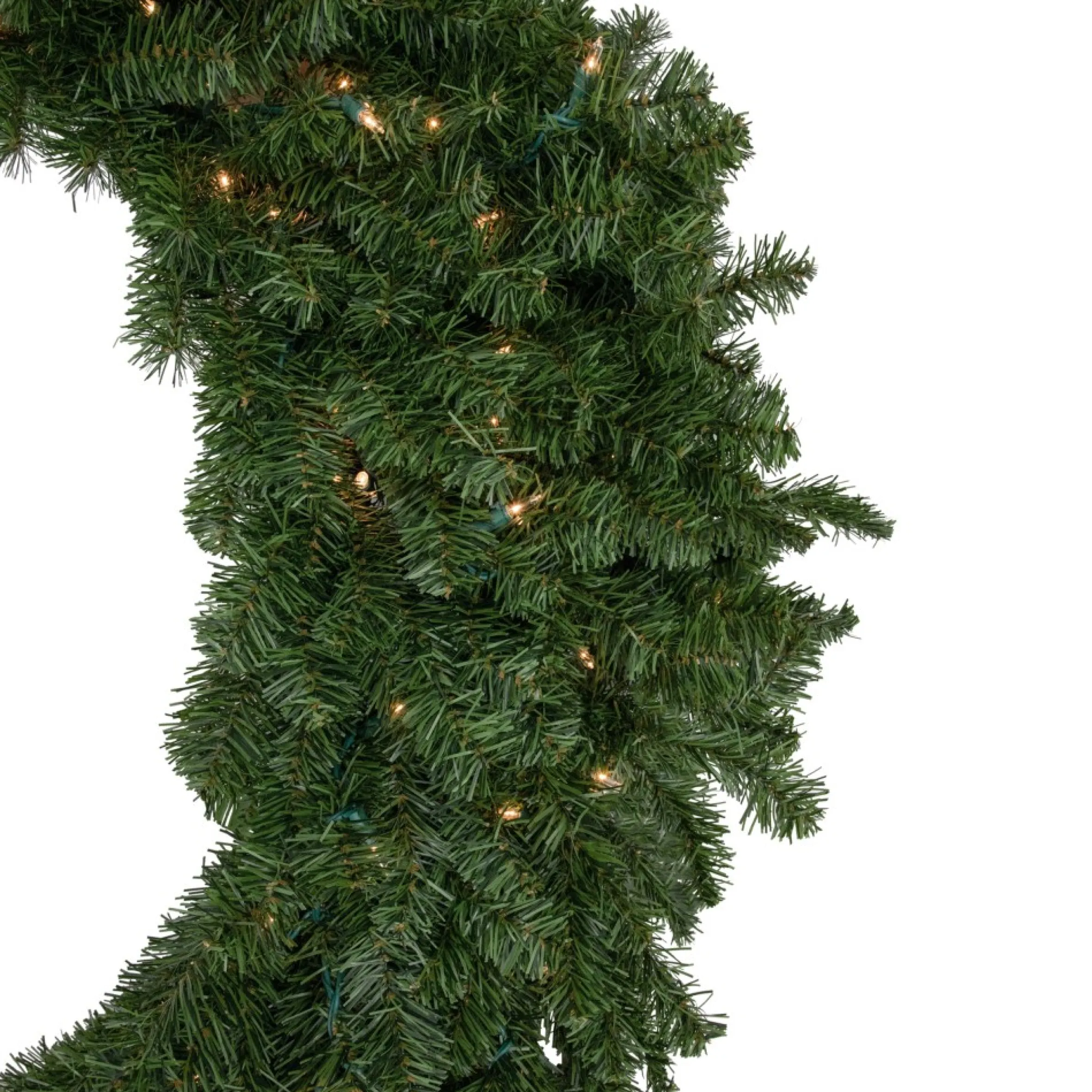 Pre-Lit Canadian Pine Artificial Christmas Wreath - 48-Inch, Clear Lights