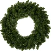 Pre-Lit Canadian Pine Artificial Christmas Wreath, 24-Inch, Clear Lights