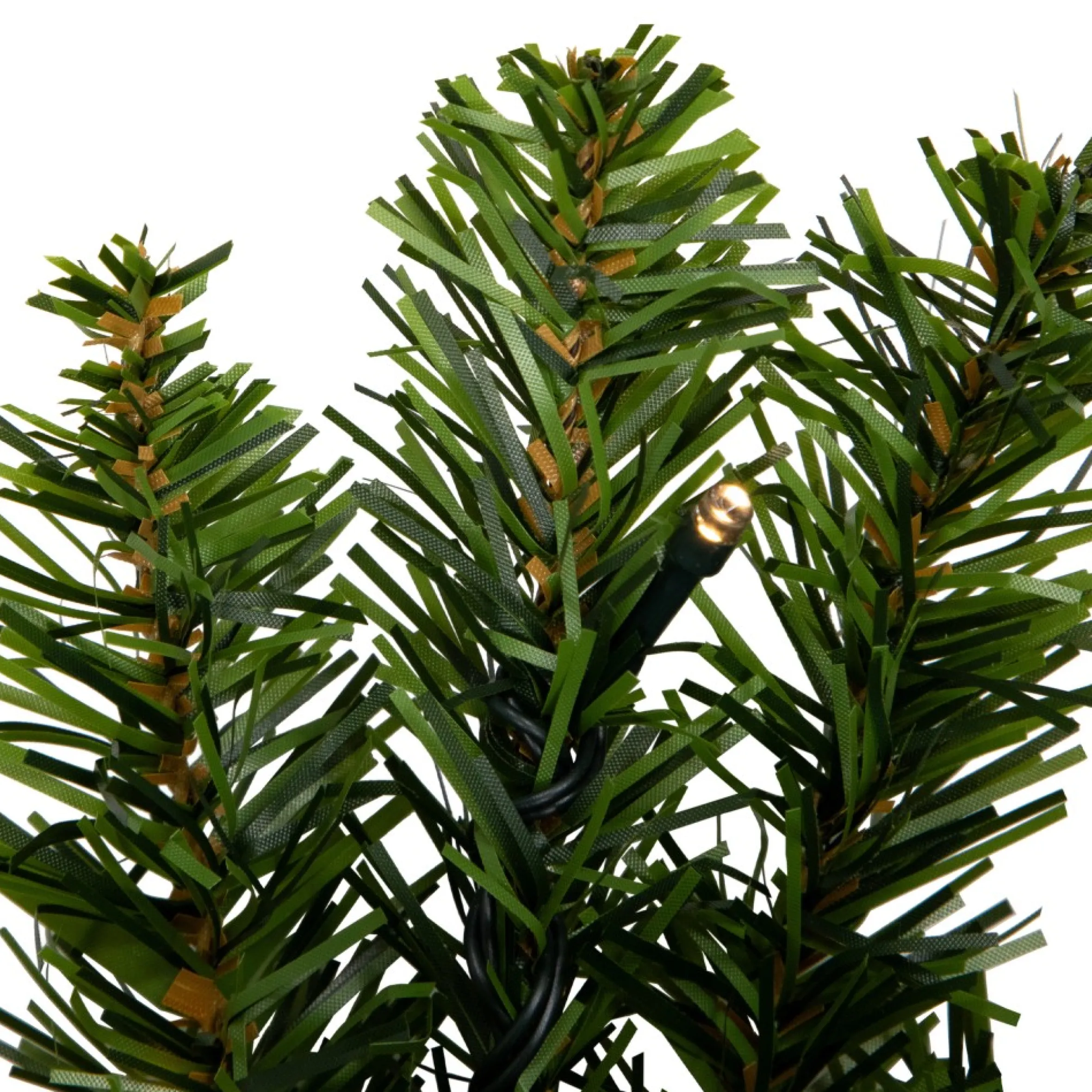 Pre-Lit Canadian Pine Artificial Christmas Wreath, 24-Inch, Clear Lights