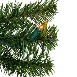 Pre-Lit Canadian Pine Artificial Christmas Wreath, 48-Inch, Multicolor Lights