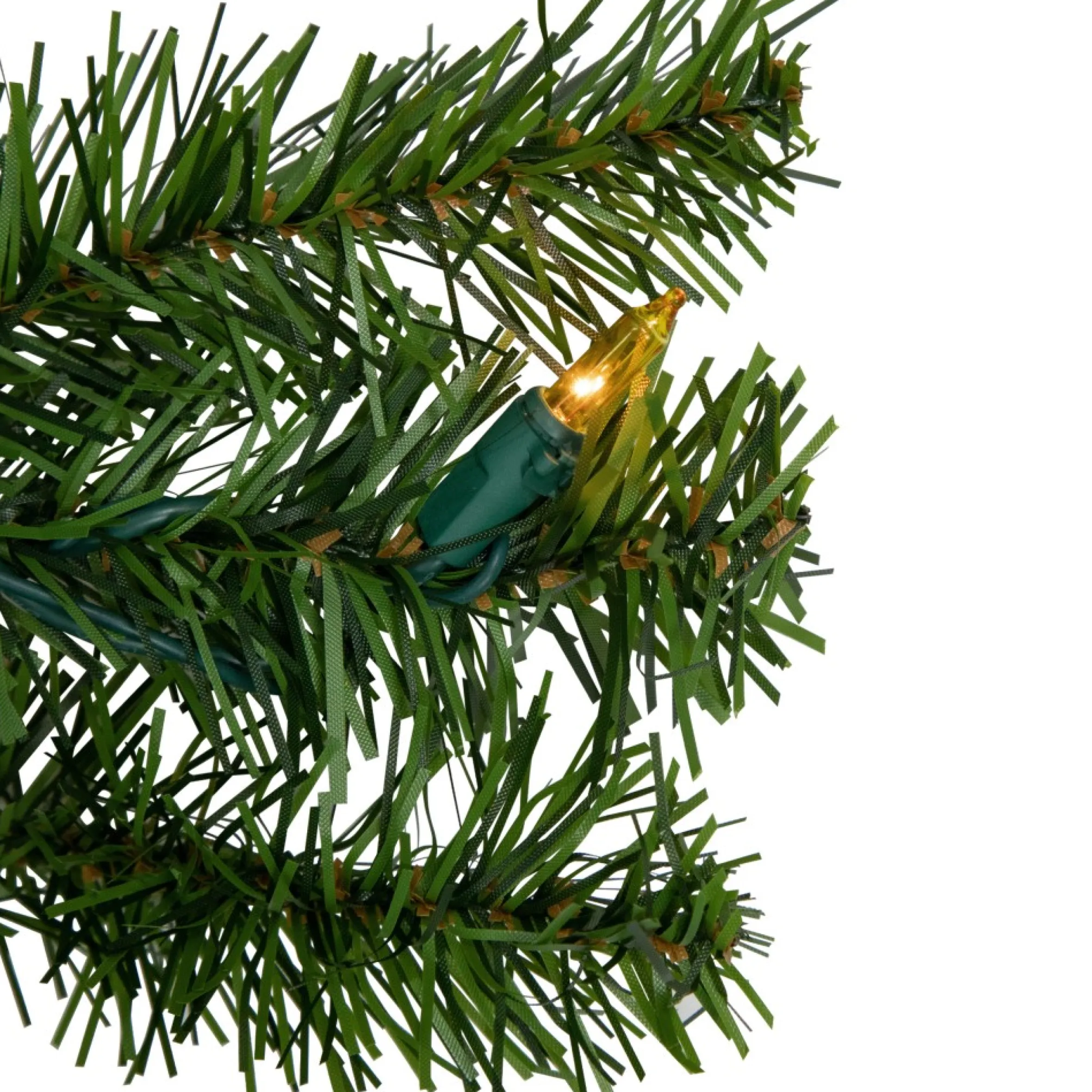 Pre-Lit Canadian Pine Artificial Christmas Wreath, 48-Inch, Multicolor Lights