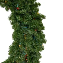 Pre-Lit Canadian Pine Artificial Christmas Wreath, 48-Inch, Multicolor Lights