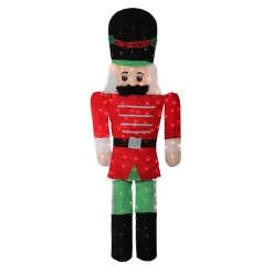 6' Pre-Lit Candy Cane Lane 2-D Toy Soldier Christmas Outdoor Decor